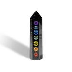 Black Obsidian Healing Point - helmsman - crystal