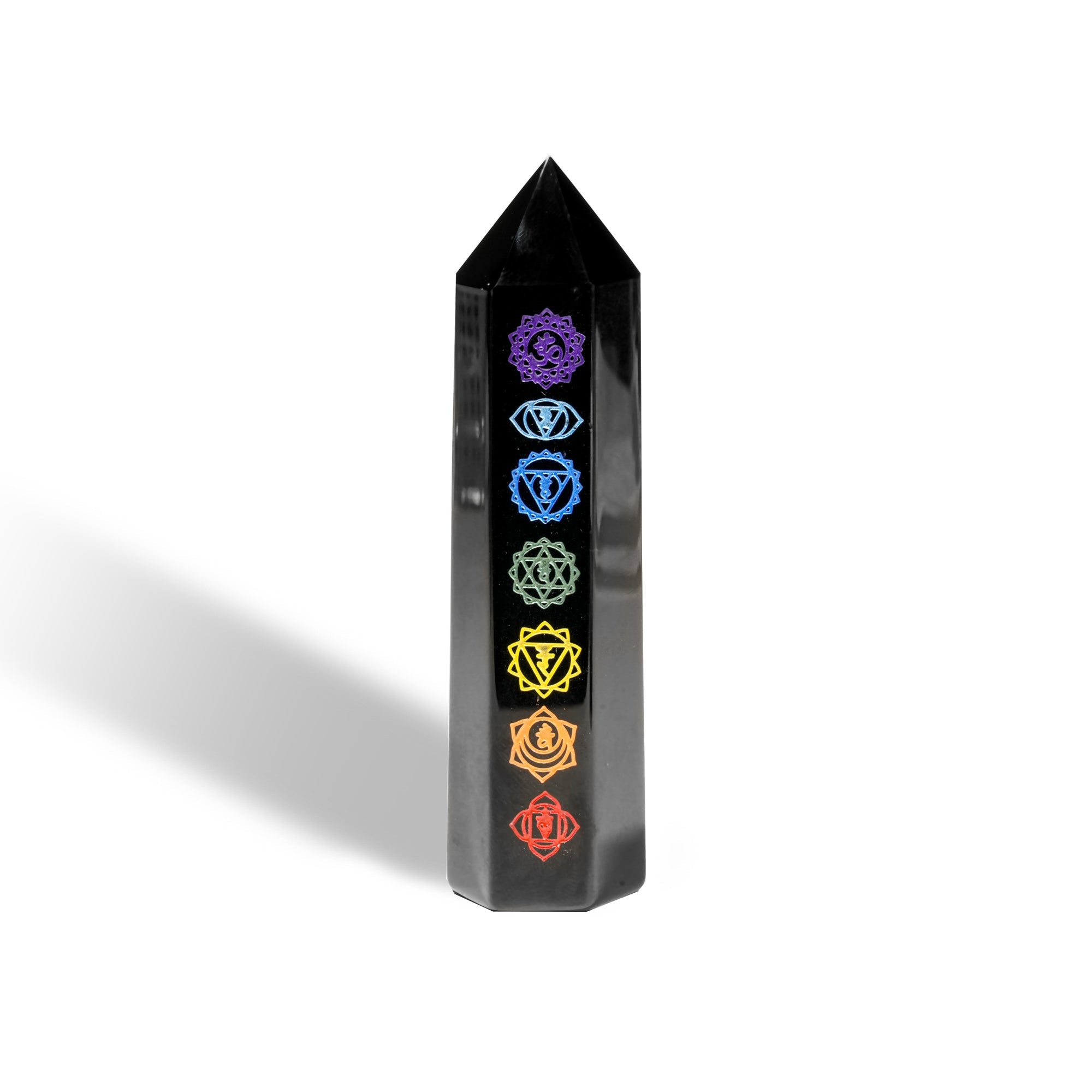Black Obsidian Healing Point - helmsman - crystal