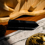 Black Obsidian Point - helmsman - crystal