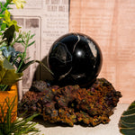 Black Onyx Sphere - helmsman - crystal