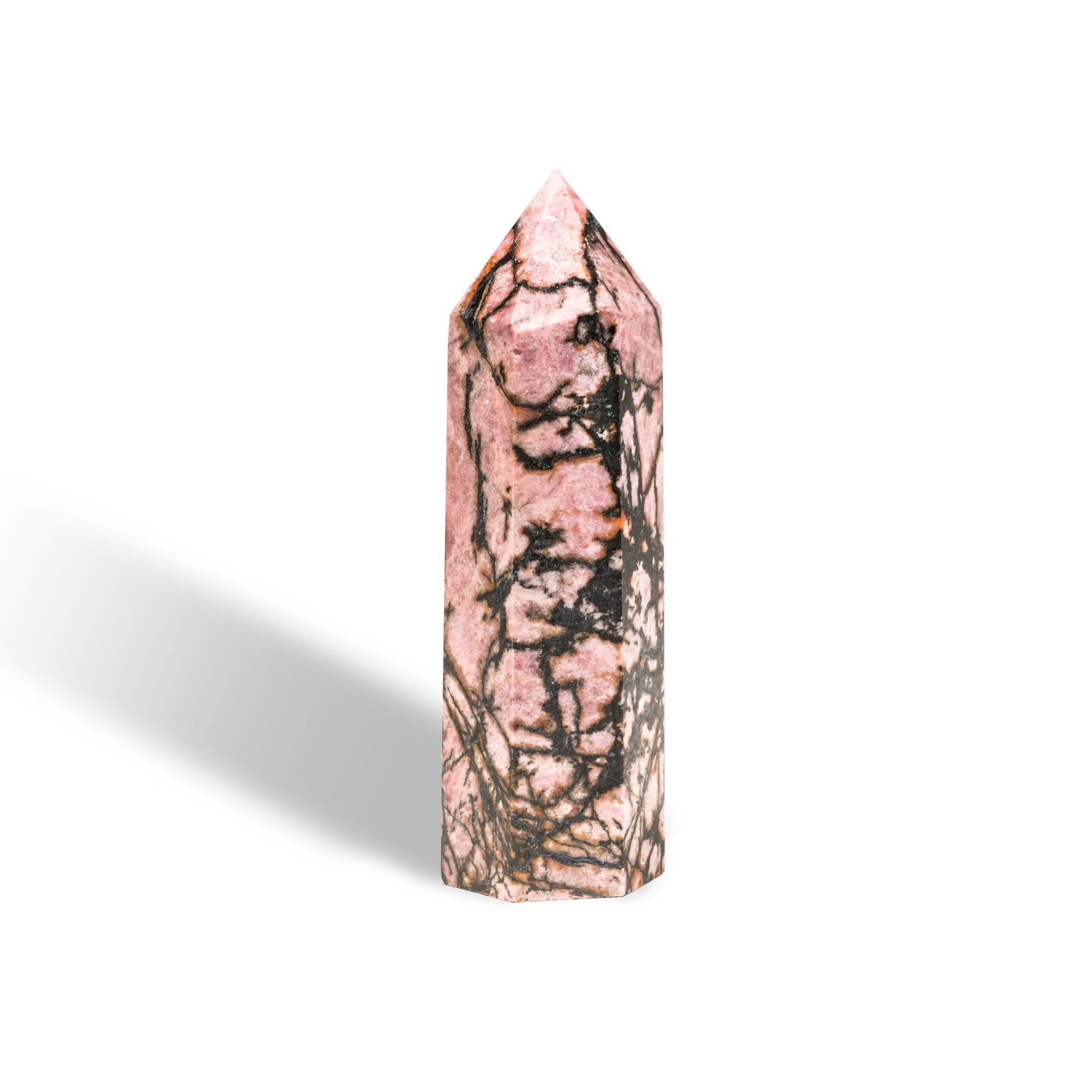 Black Rhodonite Point - helmsman - crystal