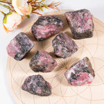 Black Rhodonite Rough - helmsman - crystal