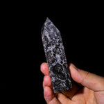 Black Sphalerite Tower - helmsman - crystal