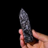 Black Sphalerite Tower - helmsman - crystal