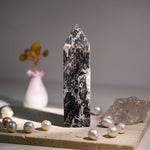 Black Sphalerite Tower - helmsman - crystal