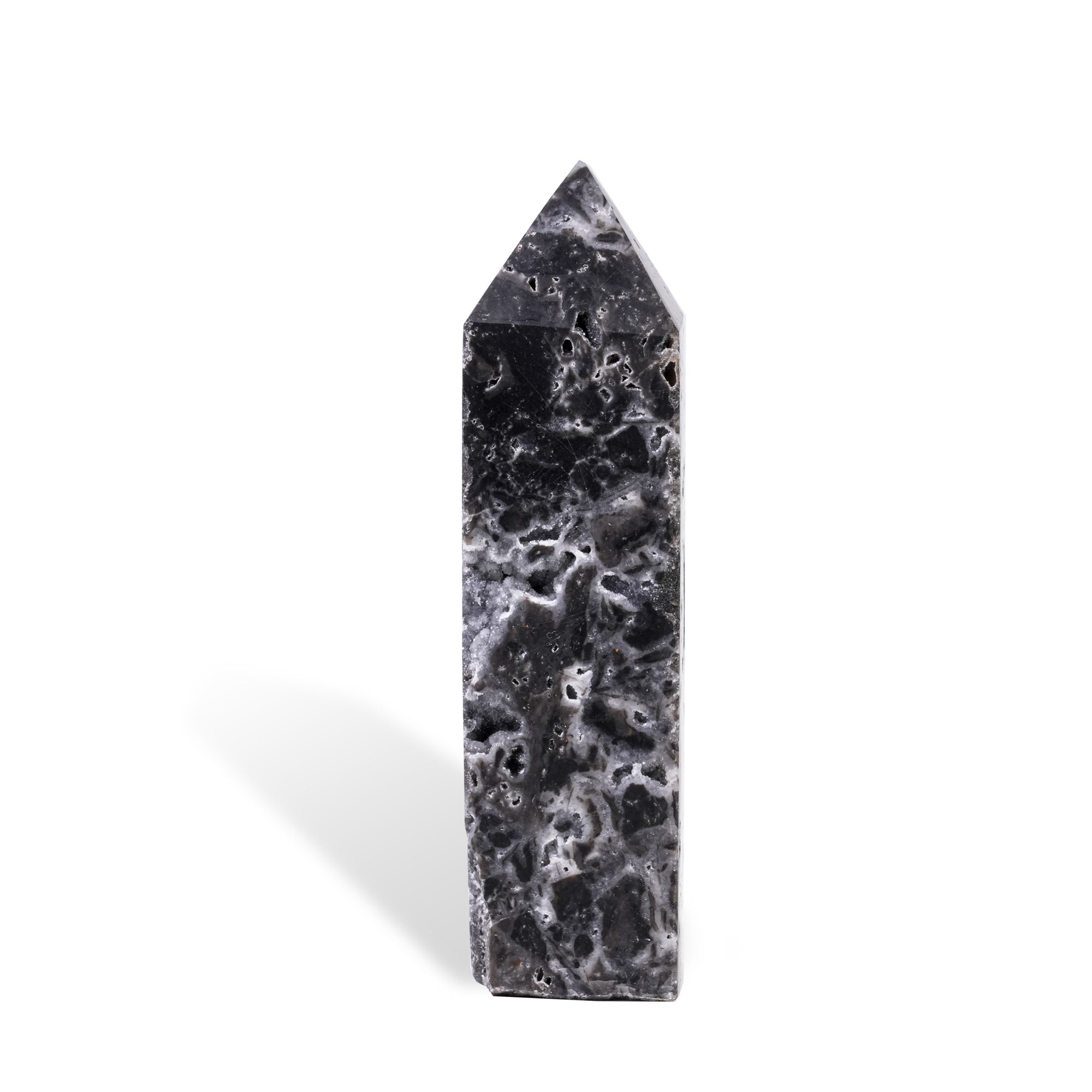 Black Sphalerite Tower - helmsman - crystal