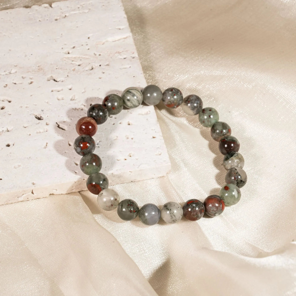 Blood Stone Bracelet - helmsman - crystal