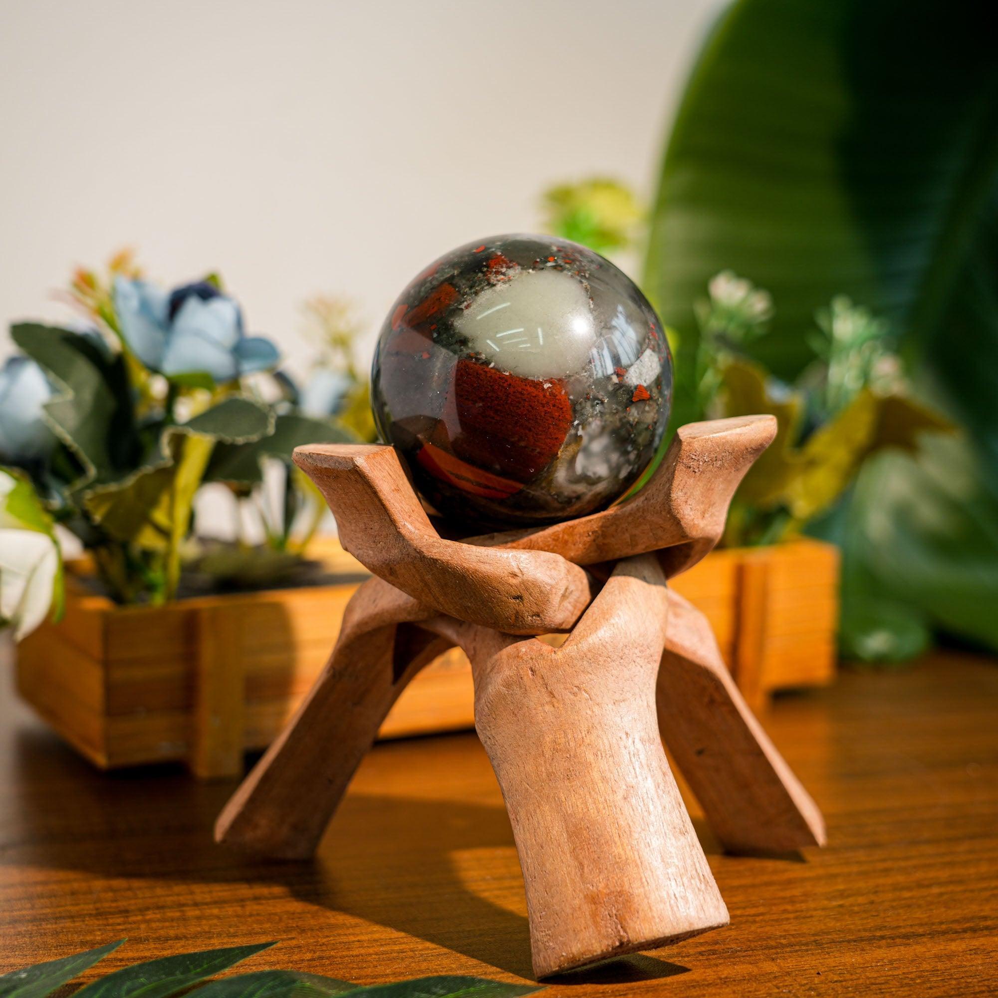 Blood Stone Sphere - helmsman - crystal