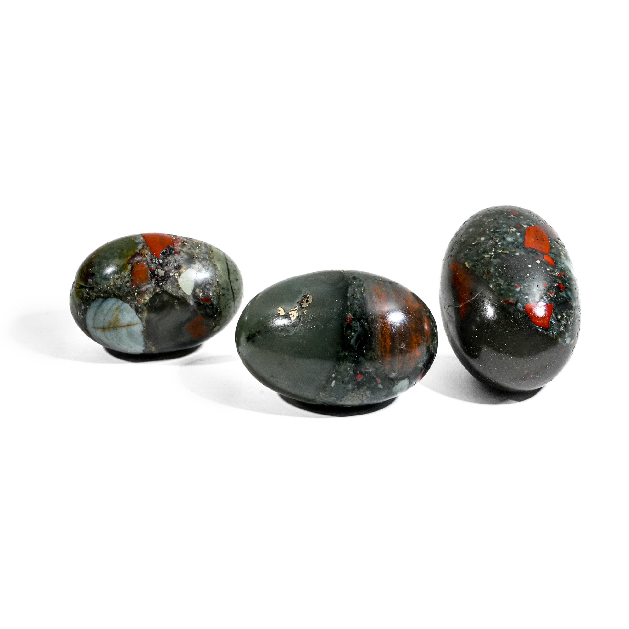 Blood Stone Tumbled Stone Set - helmsman - crystal