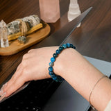 Blue Apatite Bracelet - helmsman - crystal