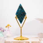 Blue Apatite Diamond Ornament - helmsman - crystal