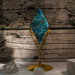Blue Apatite Diamond Ornament - helmsman - crystal
