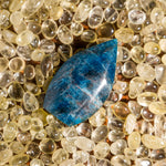 Blue Apatite Flame Freeform-Helmsman Crystal