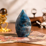 Blue Apatite Flame Freeform-Helmsman Crystal