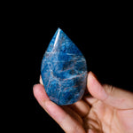 Blue Apatite Flame Freeform-Helmsman Crystal