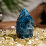 Blue Apatite Flame Freeform-Helmsman Crystal