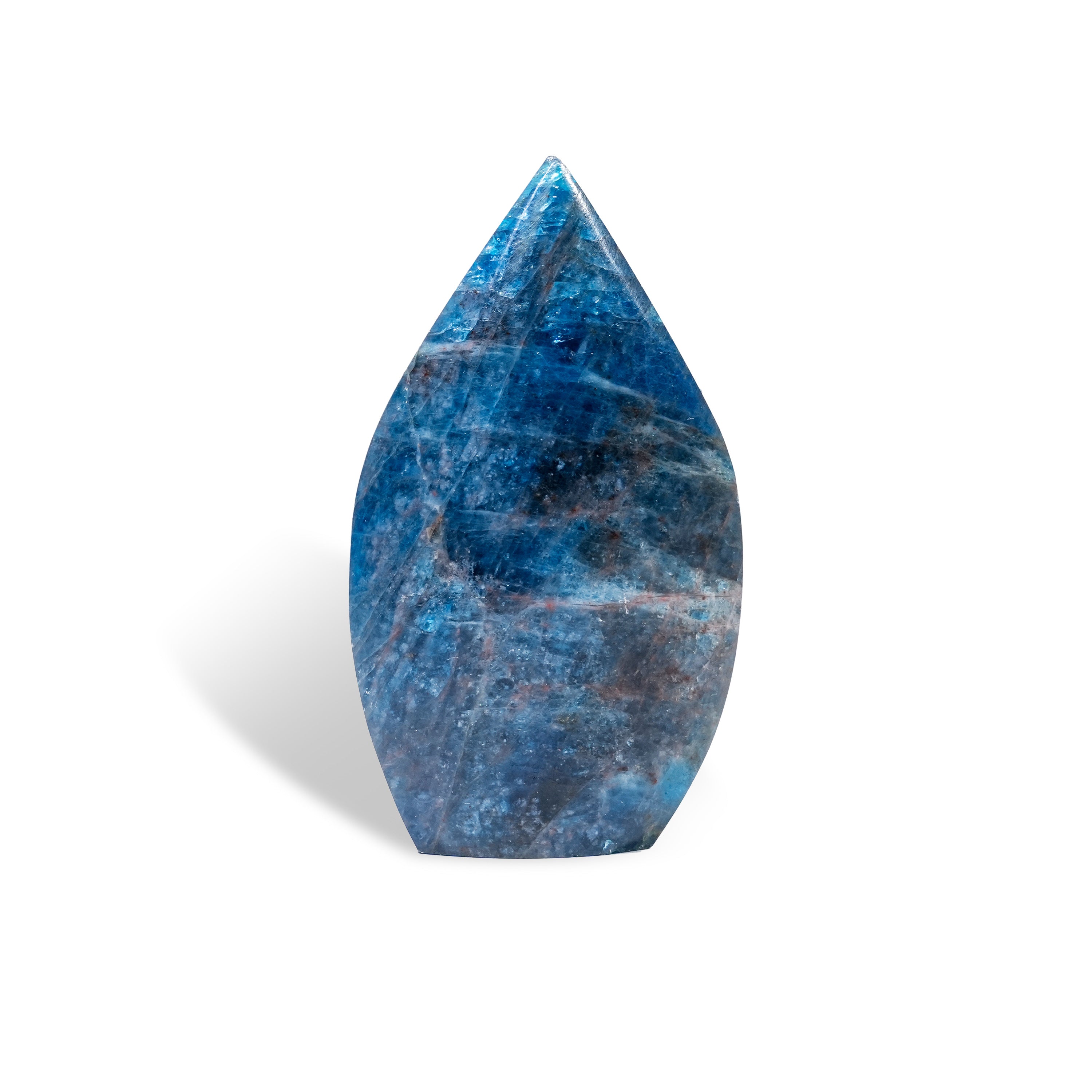 Blue Apatite Flame Freeform-Helmsman Crystal