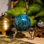 Blue Apatite Sphere - helmsman - crystal