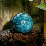 Blue Apatite Sphere - helmsman - crystal