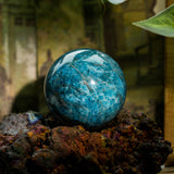 Blue Apatite Sphere - helmsman - crystal