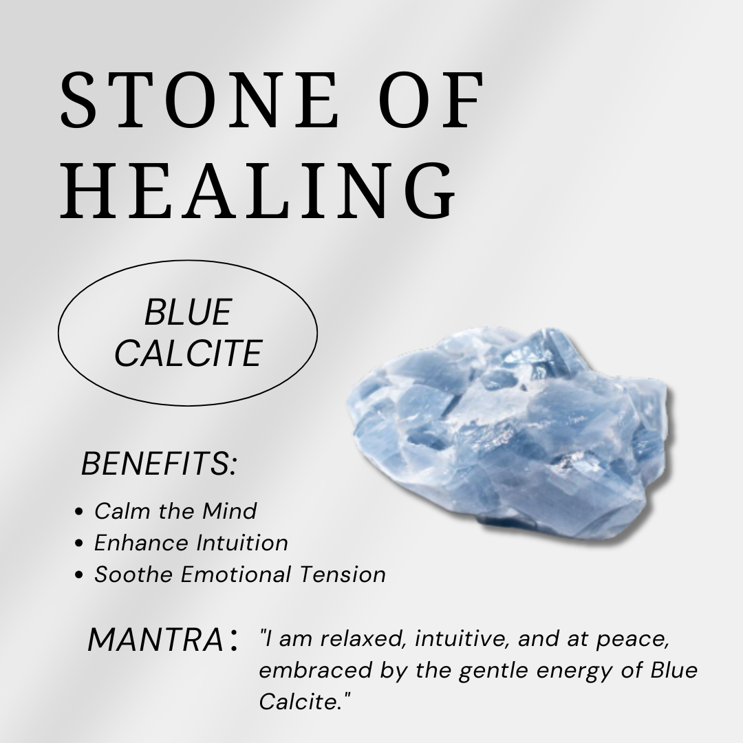 Blue Calcite Point-Helmsman Crystal