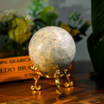 Blue Calcite Sphere - helmsman - crystal