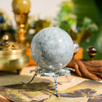 Blue Calcite Sphere - helmsman - crystal