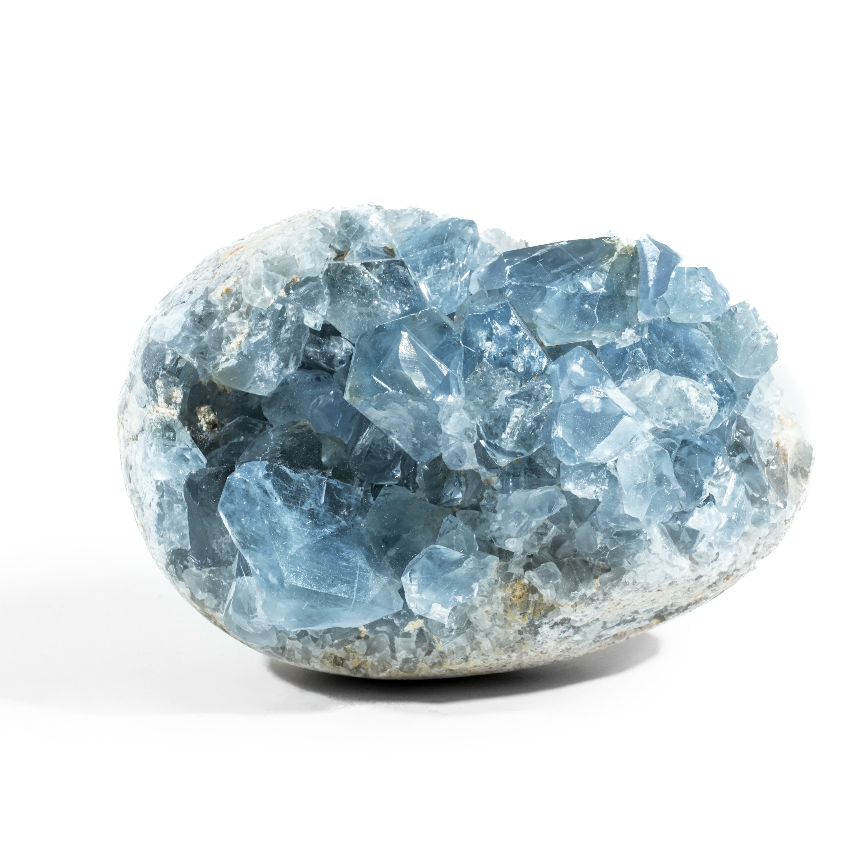 Blue Calcite Geode-Helmsman Crystal