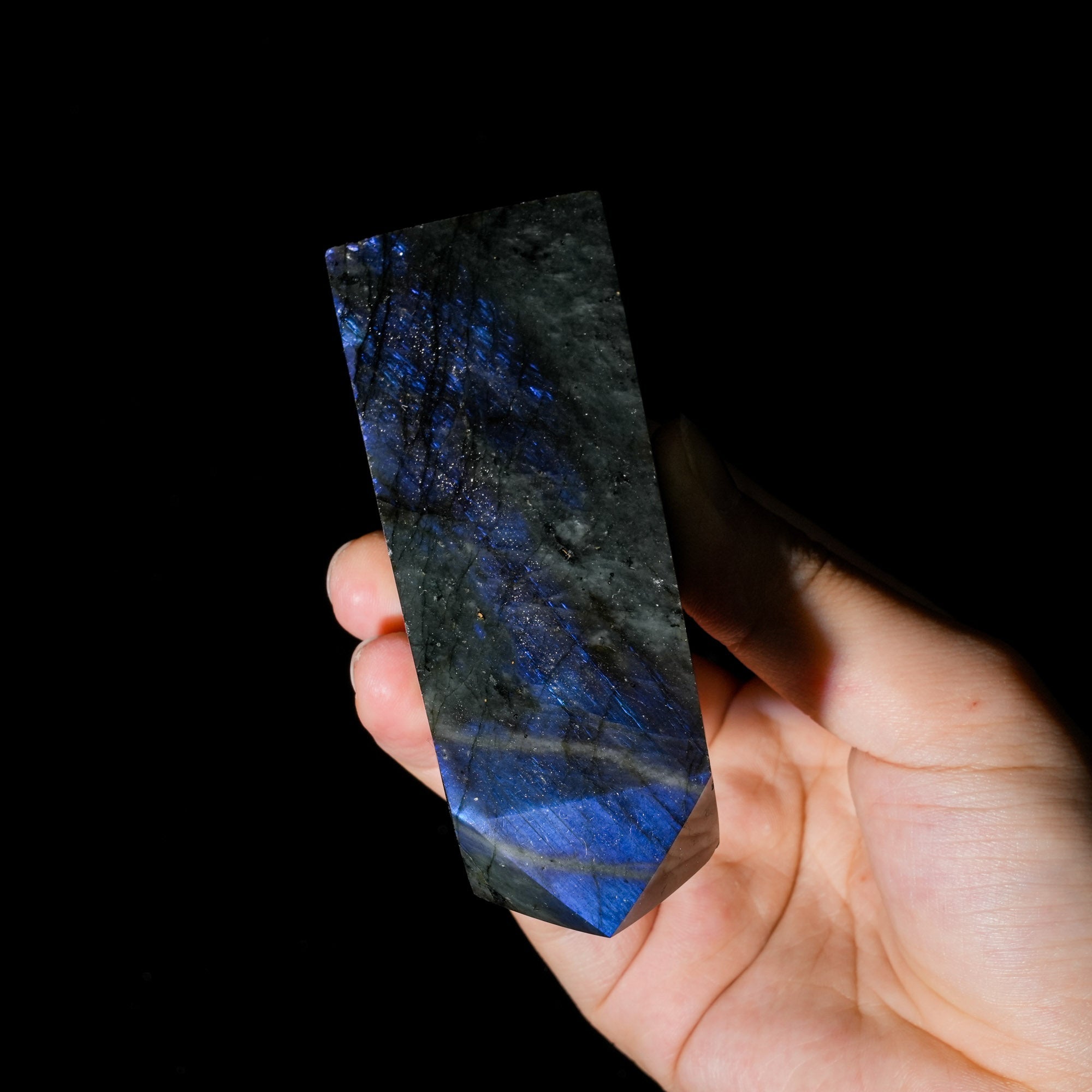 Blue Labradorite Tower - helmsman - crystal