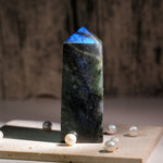 Blue Labradorite Tower - helmsman - crystal