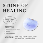 Blue Lace Agate Flame Freeform - helmsman - crystal