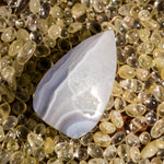 Blue Lace Agate Flame Freeform - helmsman - crystal
