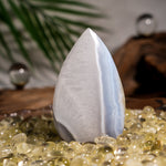 Blue Lace Agate Flame Freeform - helmsman - crystal