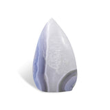 Blue Lace Agate Flame Freeform - helmsman - crystal