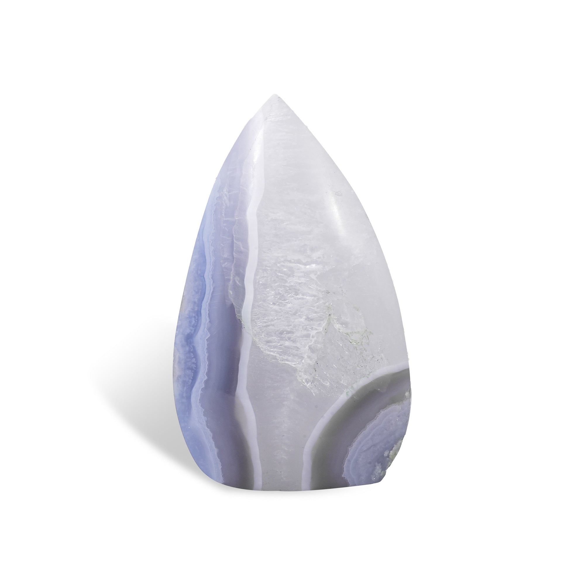 Blue Lace Agate Flame Freeform - helmsman - crystal