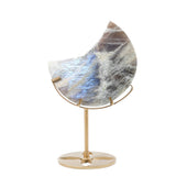 Blue Moonstone Moon Ornament - helmsman - crystal