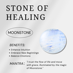 Blue Moonstone Tumbled Stone Set - helmsman - crystal