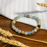 Blue Onyx Beads Bracelet - helmsman - crystal