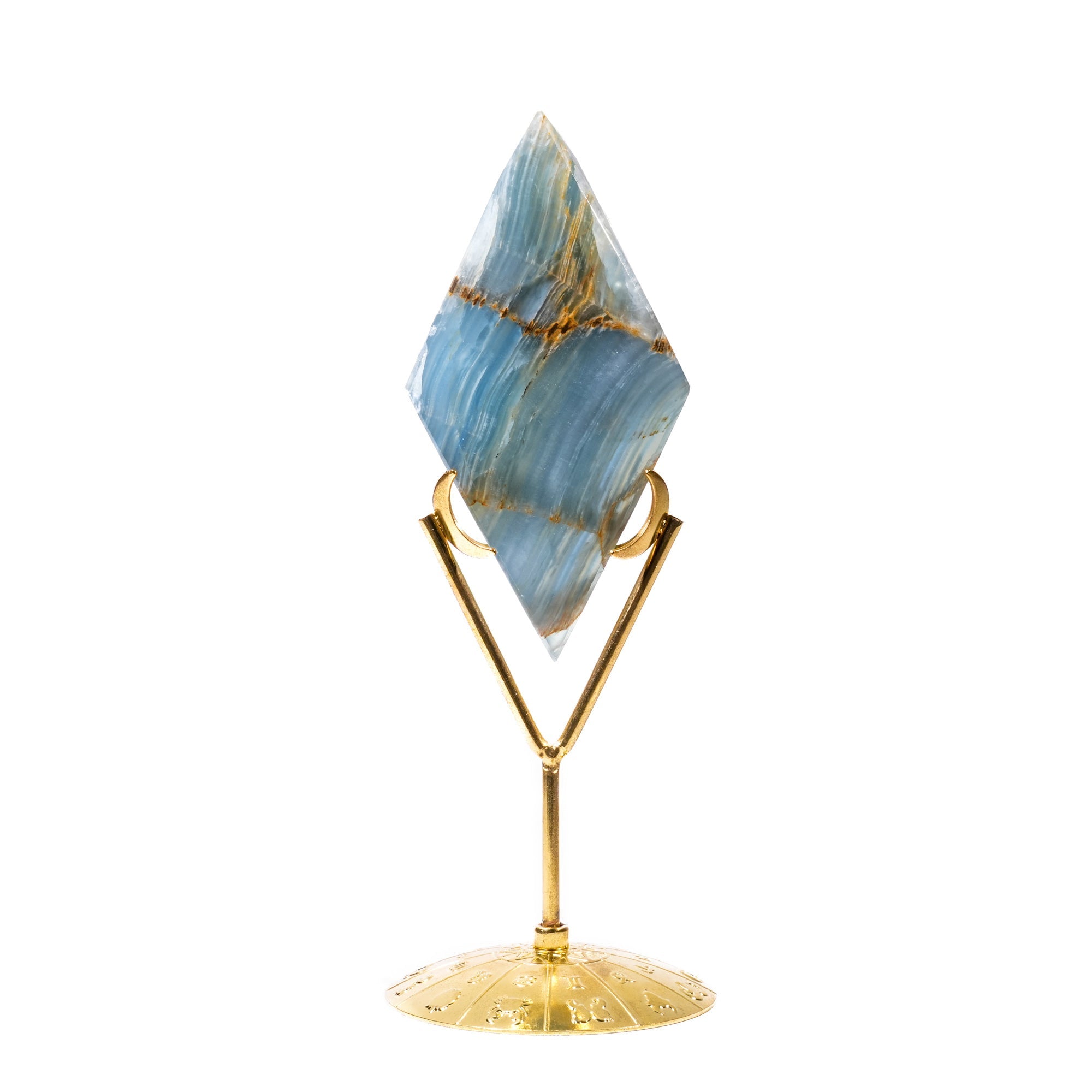 Blue Onyx Diamond Ornament - helmsman - crystal