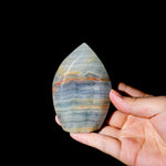 Blue Onyx Flame Freeform - helmsman - crystal