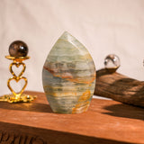 Blue Onyx Flame Freeform - helmsman - crystal