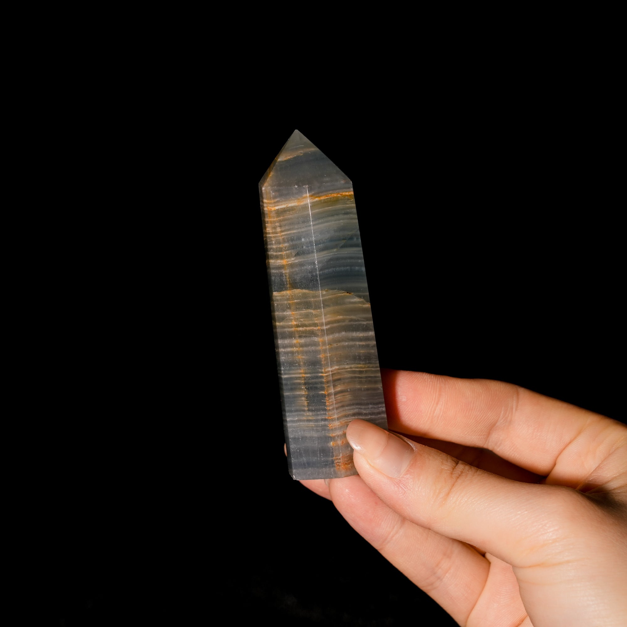 Blue Onyx Point - helmsman - crystal