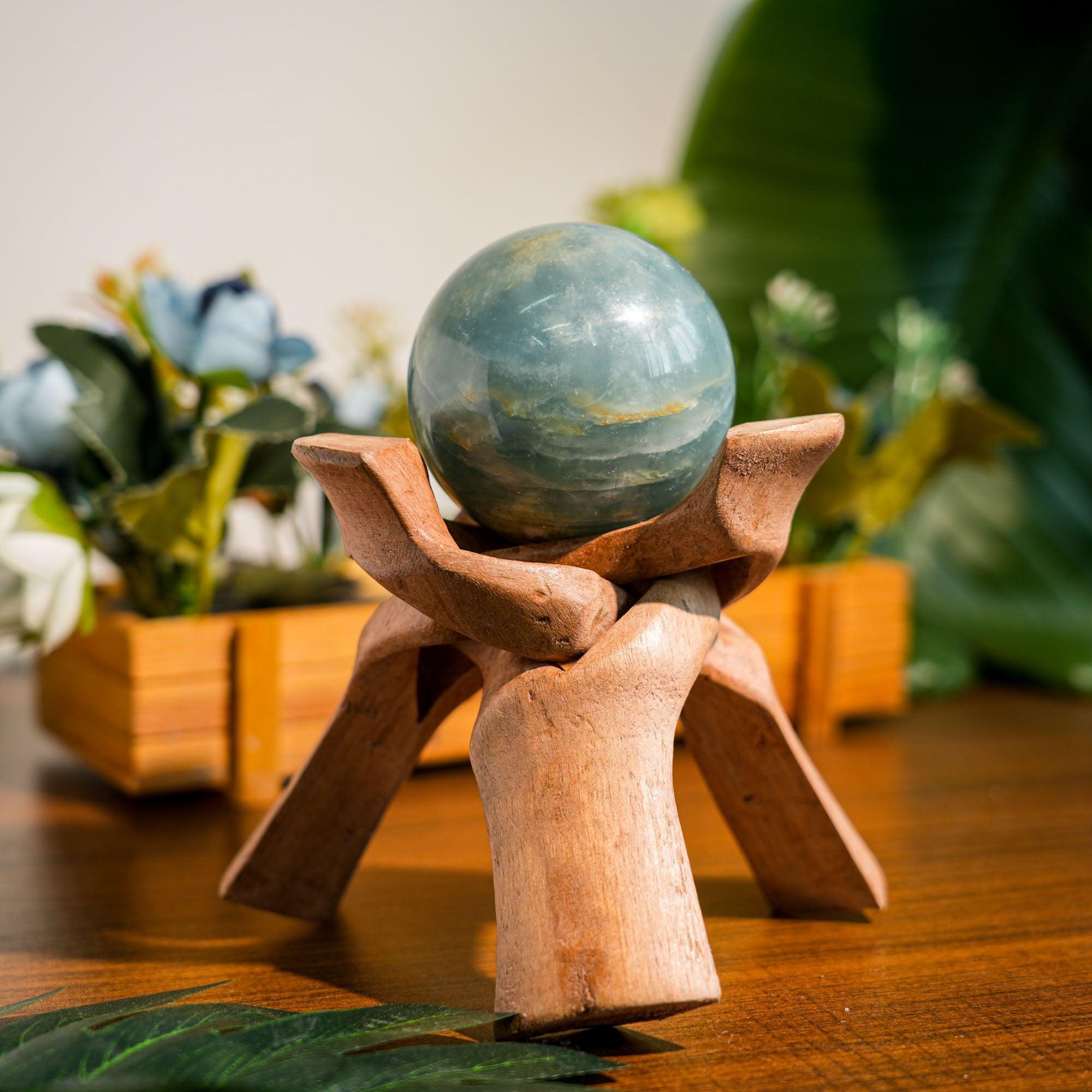 Blue Onyx Sphere - helmsman - crystal