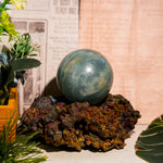 Blue Onyx Sphere - helmsman - crystal