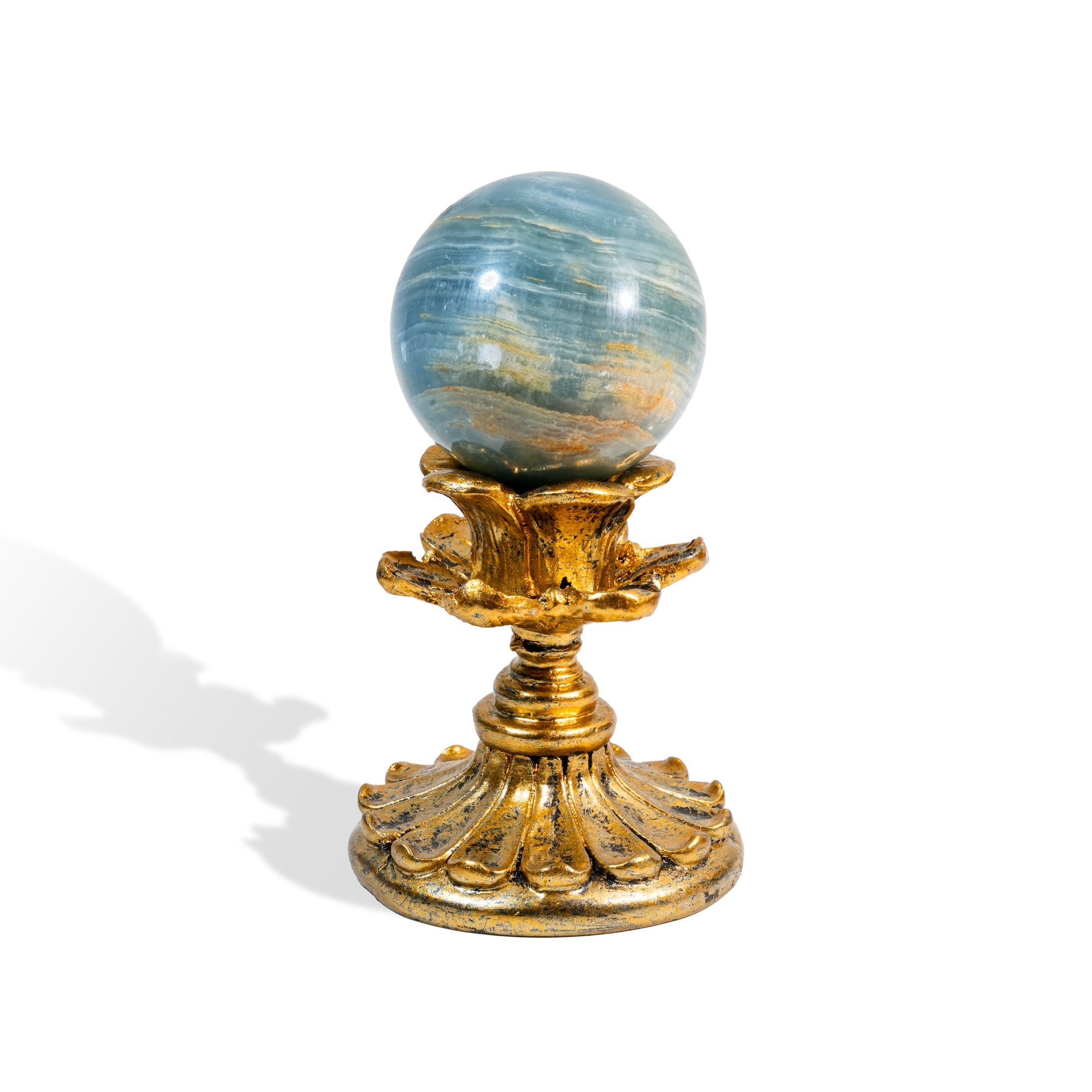 Blue Onyx Sphere - helmsman - crystal