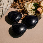Blue Sandstone Mini Heart Set-Helmsman Crystal