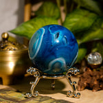 Blue Sardonyx Sphere - helmsman - crystal