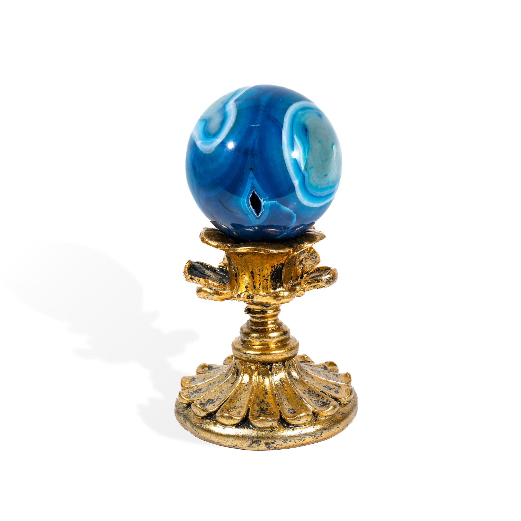 Blue Sardonyx Sphere - helmsman - crystal