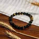 Blue Tiger Eye Stone Bracelet - helmsman - crystal