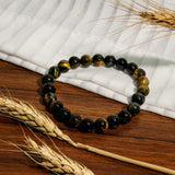 Blue Tiger Eye Stone Bracelet - helmsman - crystal